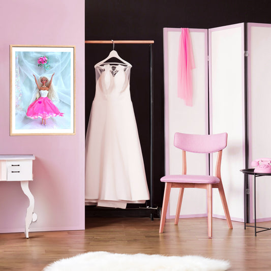 Bridesmaids Doll Print Poster, Bridal Babs Art, Retro Wall Print Digital Download, Toy Print, Wedding Doll Art, Girly Art,Modern gift