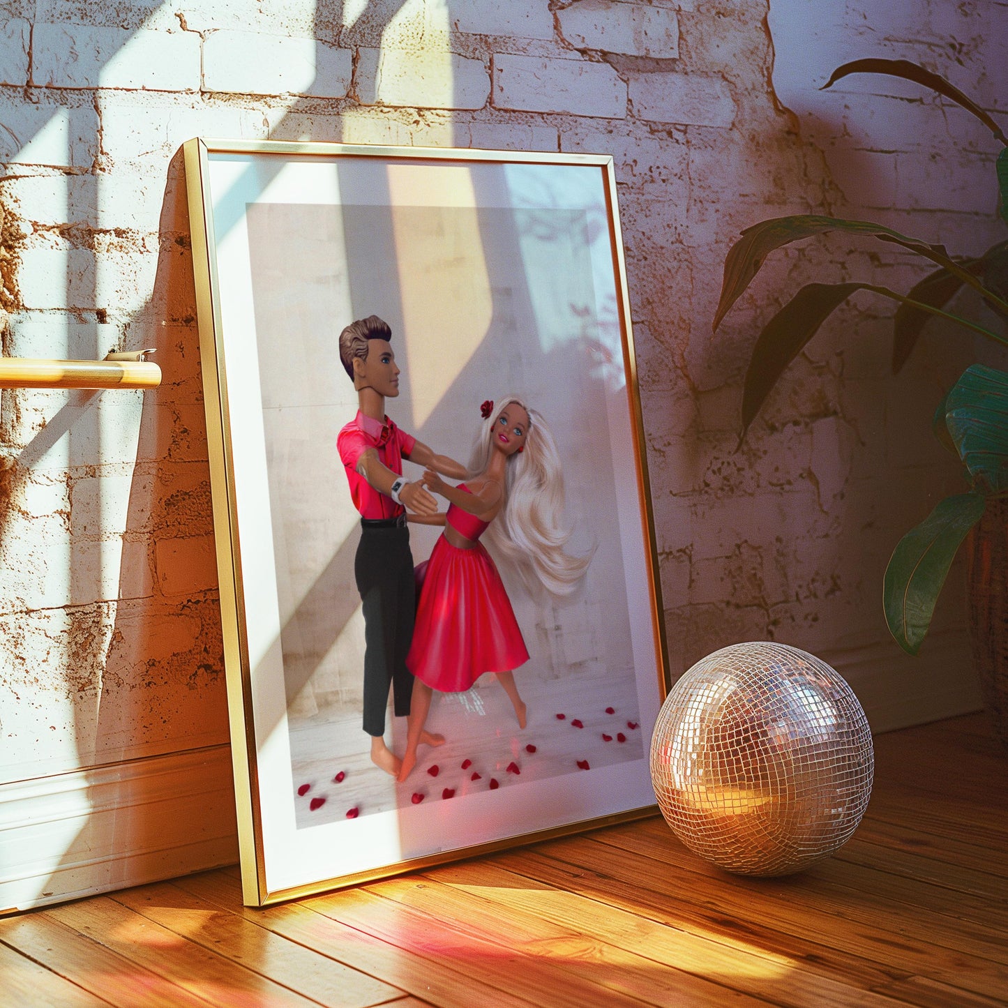 Romantic Doll Couple Print, Retro Wall Art Digital Download, valentine’s Pink Decor, Love Poster, Girly Fashion Home Art Trend