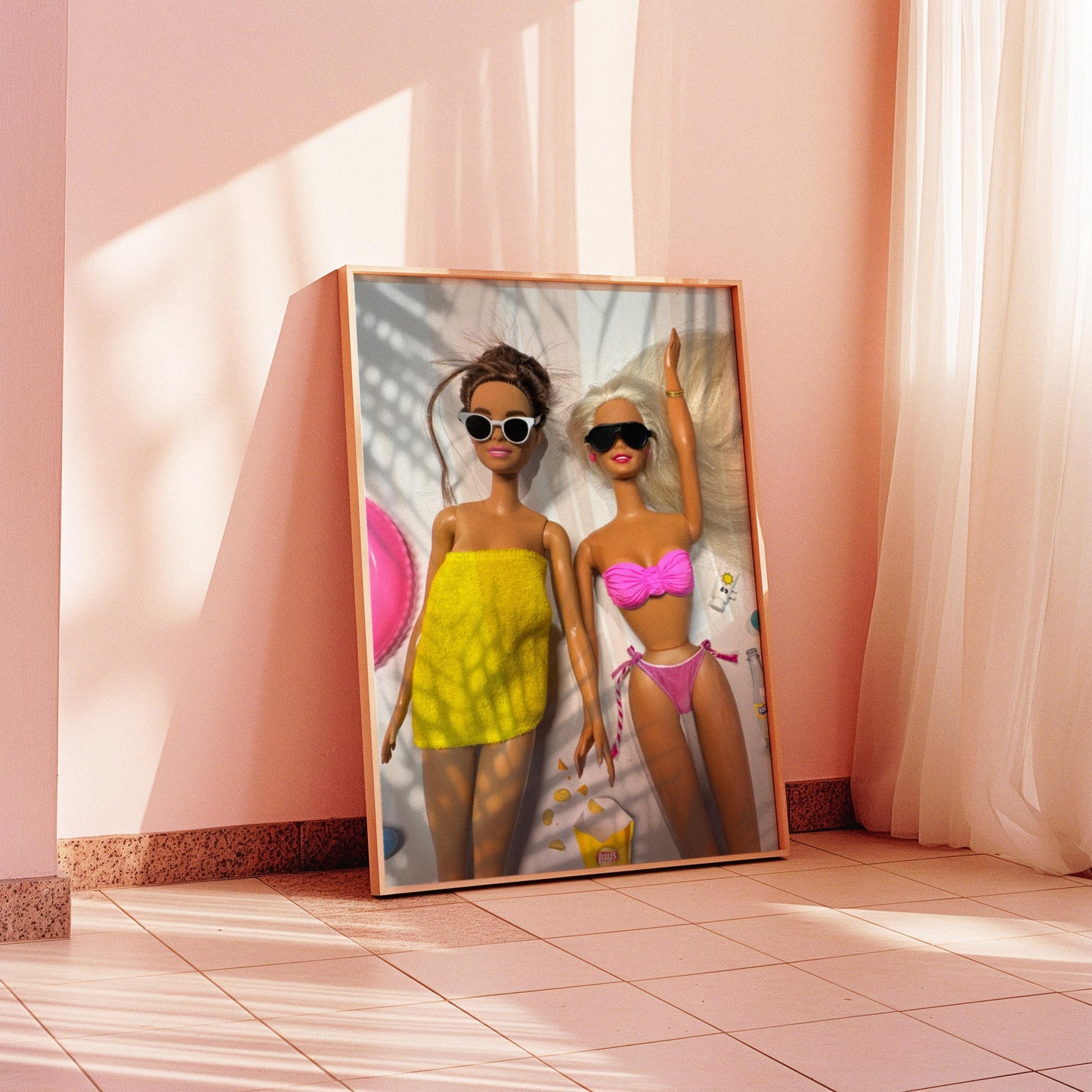 Funny self care, Summer Holiday Poster, Digital Download, Retro Sunbathing Wall Art, Best Friends Print, Beach Day Wall Decor, Girly Art
