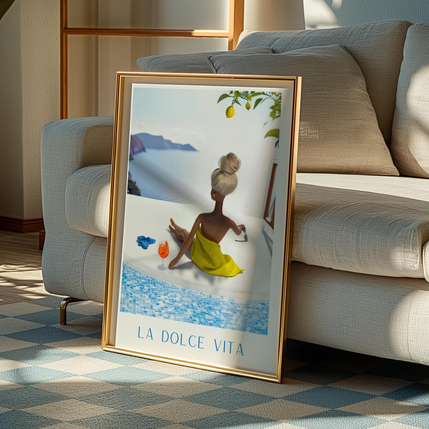 Funny Travel Print, Italy Amalfi Wall Art, La Dolce Vita Poster, Italy Travel Gifts, Amalfi Italy Travel Poster, Doll print, Self Care