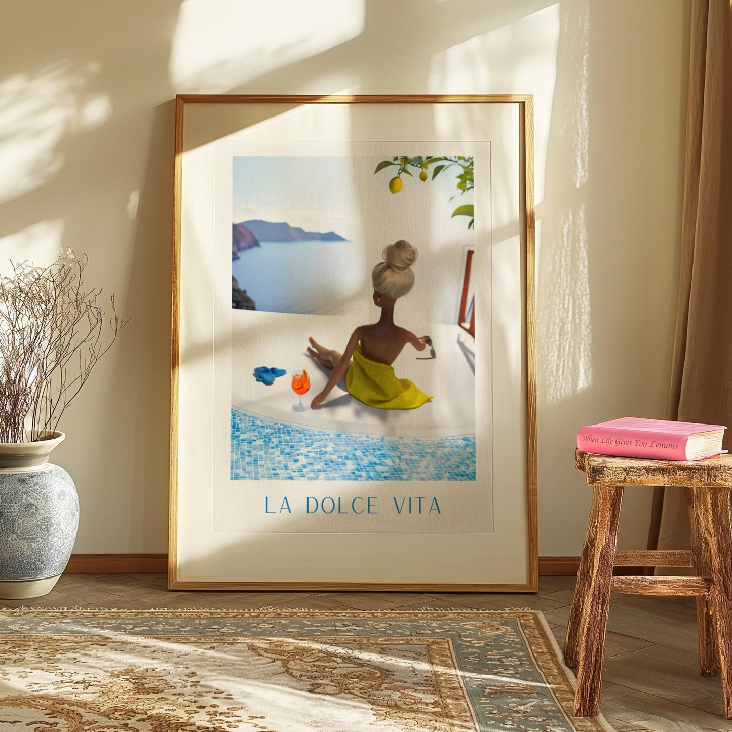 Funny Travel Print, Italy Amalfi Wall Art, La Dolce Vita Poster, Italy Travel Gifts, Amalfi Italy Travel Poster, Doll print, Self Care