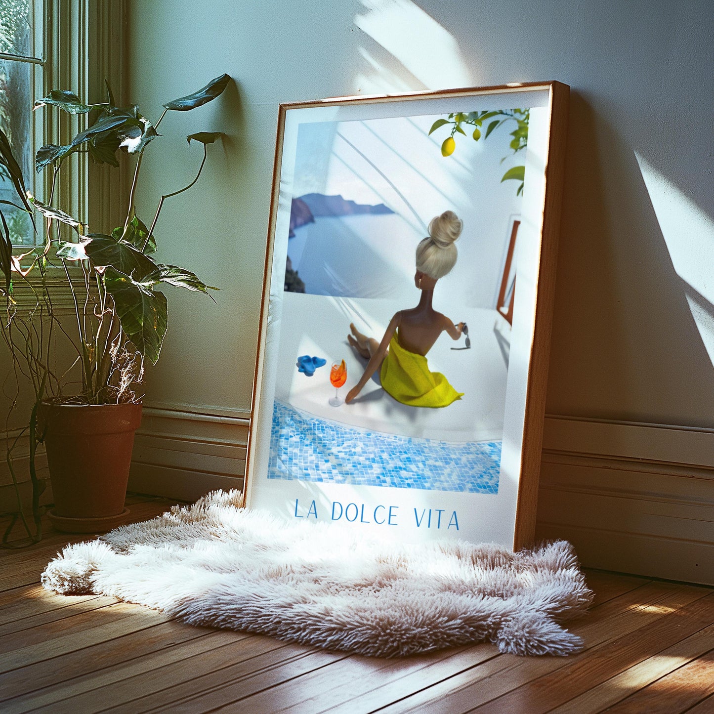 Funny Travel Print, Italy Amalfi Wall Art, La Dolce Vita Poster, Italy Travel Gifts, Amalfi Italy Travel Poster, Doll print, Self Care