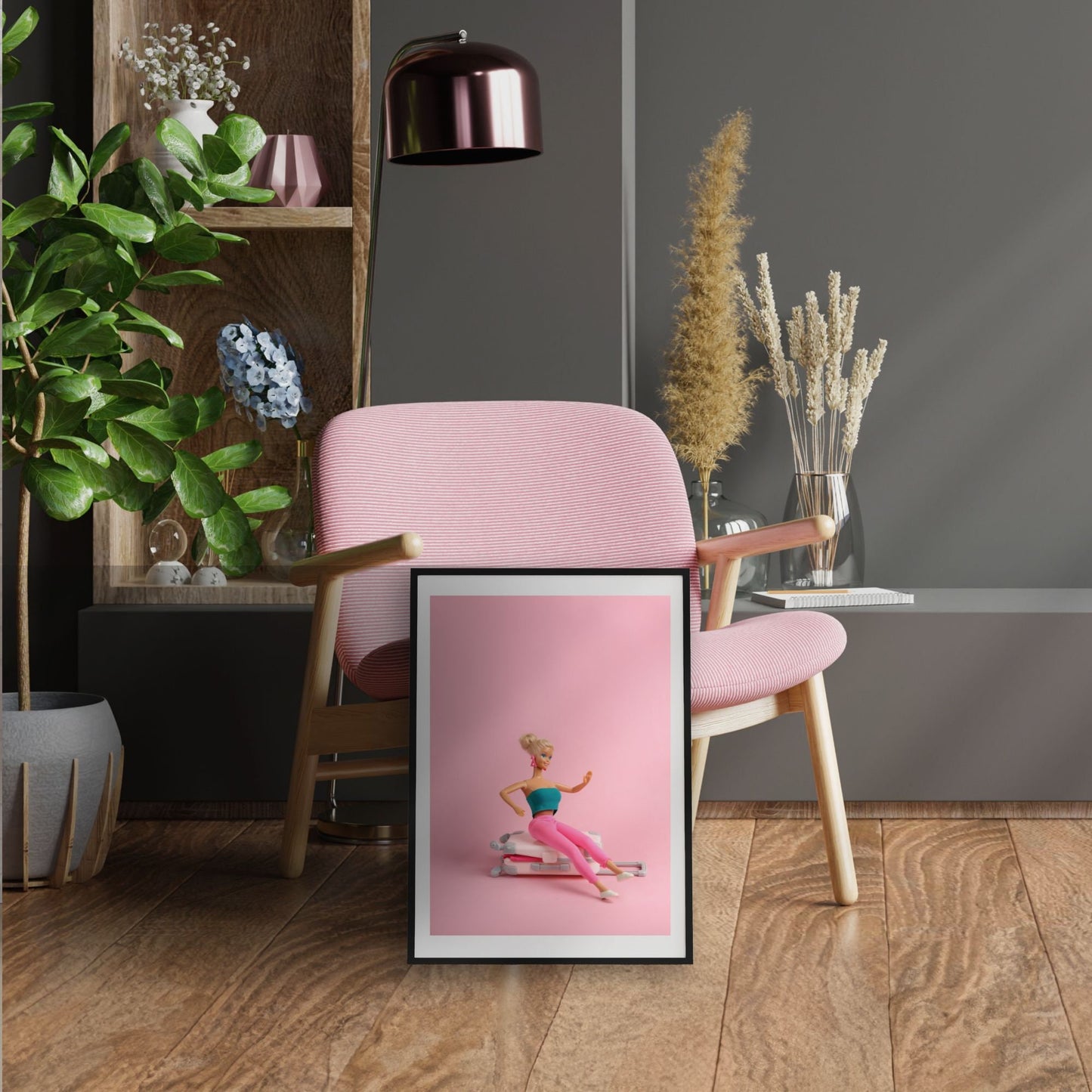 Vacay Bae Poster, Pink Art, Retro Wall Print Digital Download, Pink Print, Holiday Vacation Doll Art, Girly Art, Edgy, Modern gift