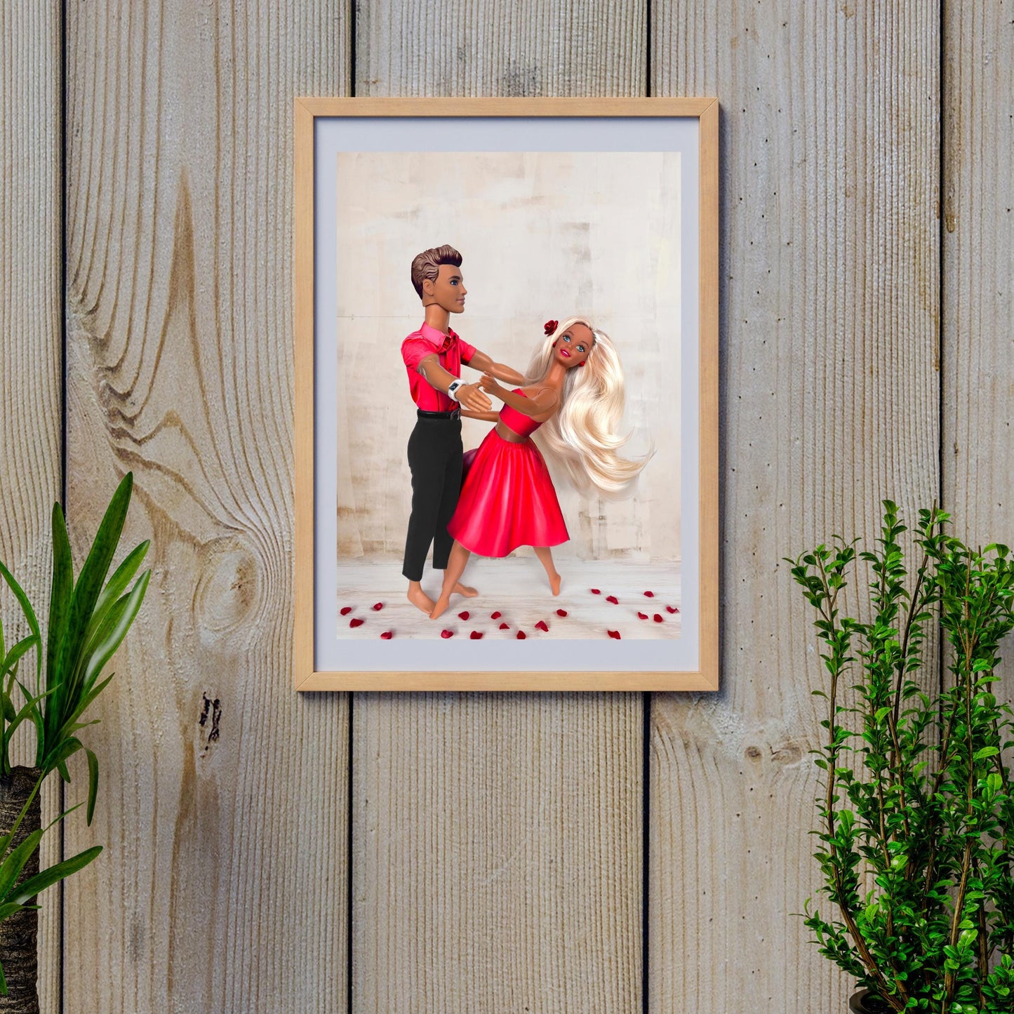 Romantic Doll Couple Print, Retro Wall Art Digital Download, valentine’s Pink Decor, Love Poster, Girly Fashion Home Art Trend
